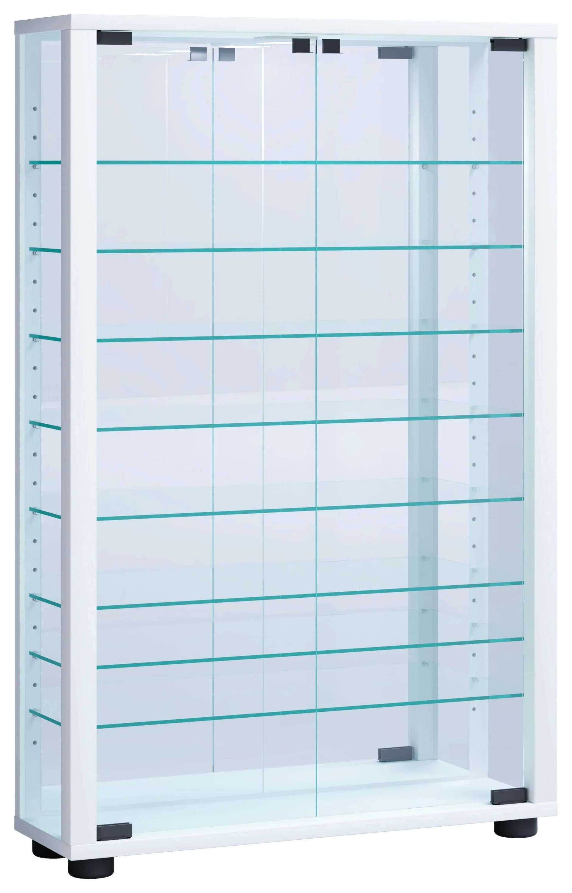 VCM Glasvitrine hängend Weiß ESG-Sicherheitsglas Spiegel - Bild 2