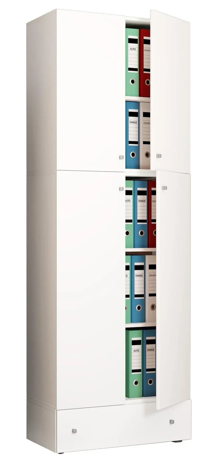 VCM Aktenschrank Lona XXL Weiß 5-Fach mit Schublade - Bild 3