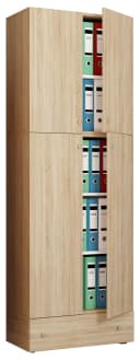 VCM Aktenschrank Lona XXL 5-fach Braun Holz Bild 3