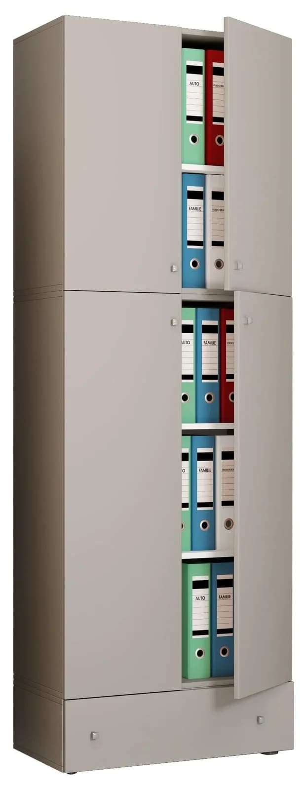 VCM Aktenschrank Lona XXL Grau mit 5 Fächern und Schublade - Bild 2