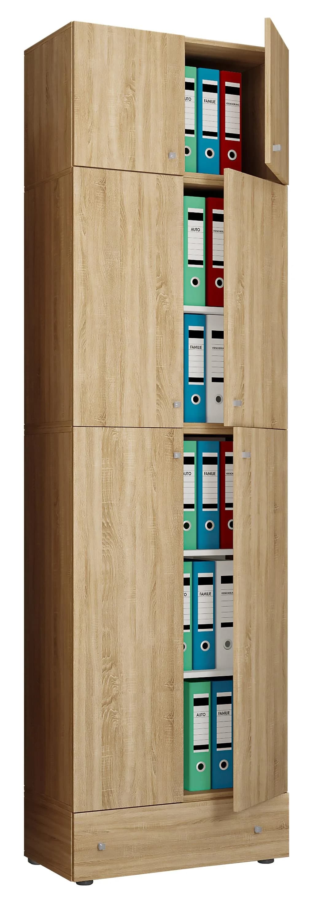 VCM Aktenschrank Lona XXL 5-fach mit Schublade Sonoma-Eiche - Bild 2