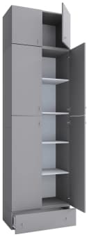 VCM Aktenschrank Lona XXL Grau mit 5 Fächern und Schublade Bild 2