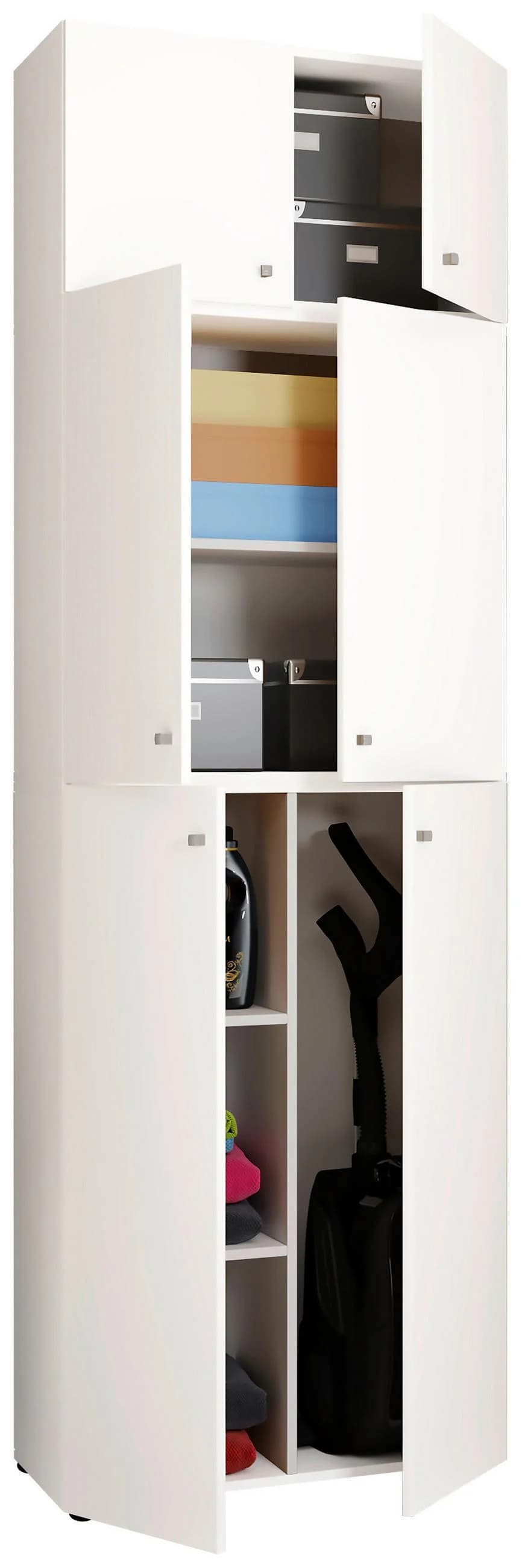 VCM Mehrzweckschrank Lona A Weiß Holz - Bild 2