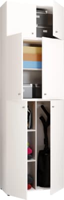 VCM Mehrzweckschrank Lona A Weiß Holz Bild 3