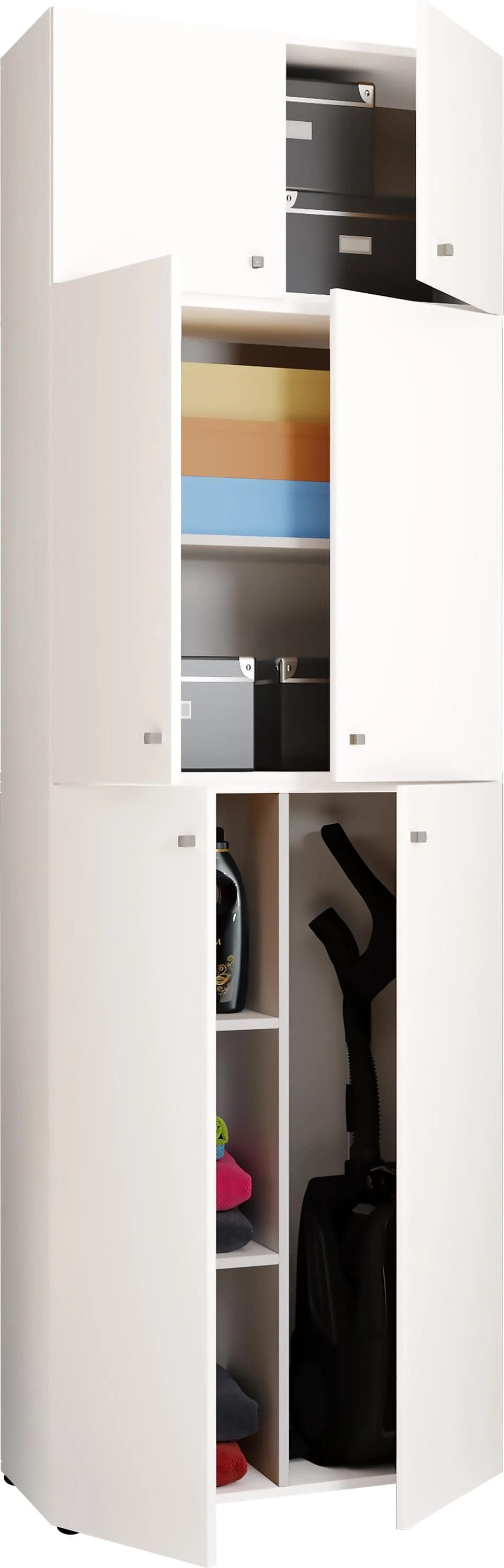 VCM Mehrzweckschrank Lona A Weiß Holz - Bild 3