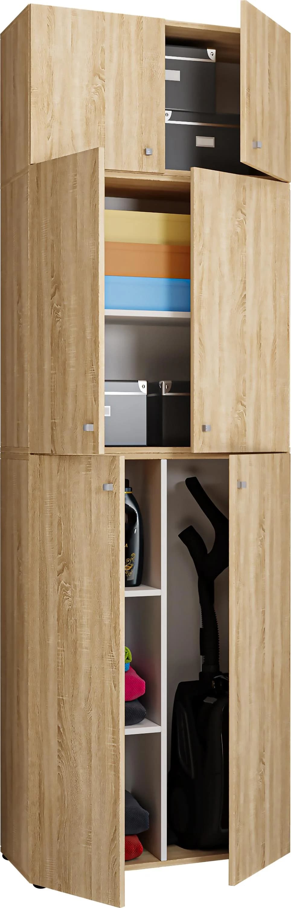 VCM Mehrzweckschrank Lona A Braun Holz 6 Fächer - Bild 3