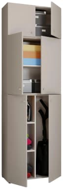 VCM Mehrzweckschrank Lona A Grau Holz 6 Fächer Bild 2