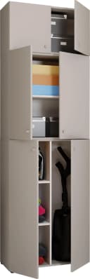 VCM Mehrzweckschrank Lona A Grau Holz 6 Fächer Bild 3