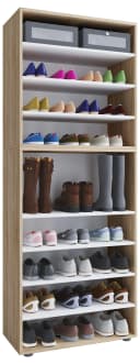 VCM Schuhschrank Lona XXL 9 Fächer Holz Braun Bild 3