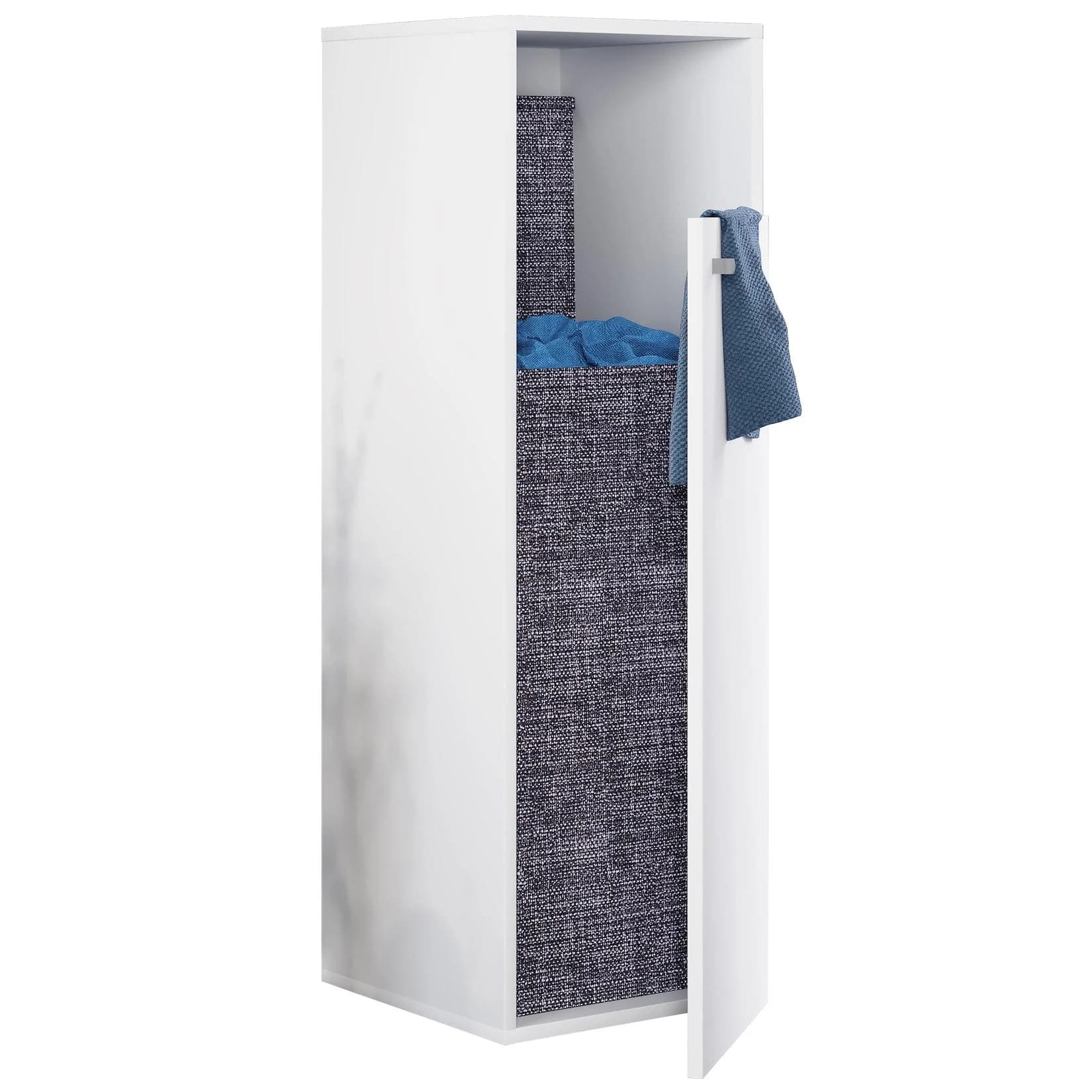 VCM Wäscheschrank Dreso XL 1f Weiß Holz Hochschrank