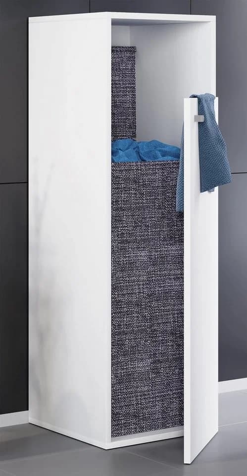 VCM Wäscheschrank Dreso XL 1f Weiß Holz Hochschrank - Bild 2