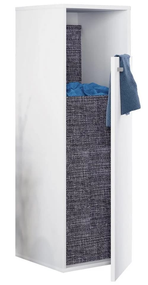 VCM Wäscheschrank Dreso XL 1f Weiß Holz Hochschrank - Bild 3