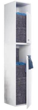 VCM Wäscheschrank Dreso XXL 2f Weiß Holz Bild 3