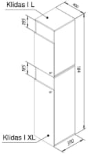 VCM Wäscheschrank Dreso XXL 2f Weiß Holz Bild 4