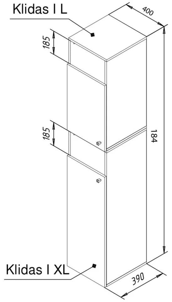 VCM Wäscheschrank Dreso XXL 2f Weiß Holz - Bild 4