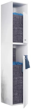 VCM Wäscheschrank Dreso XXL 2f Weiß Holz Bild 5