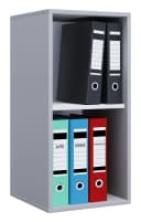 VCM Holzregal Lona I 2f Grau Büroregal mit variablem Fachboden Bild 3