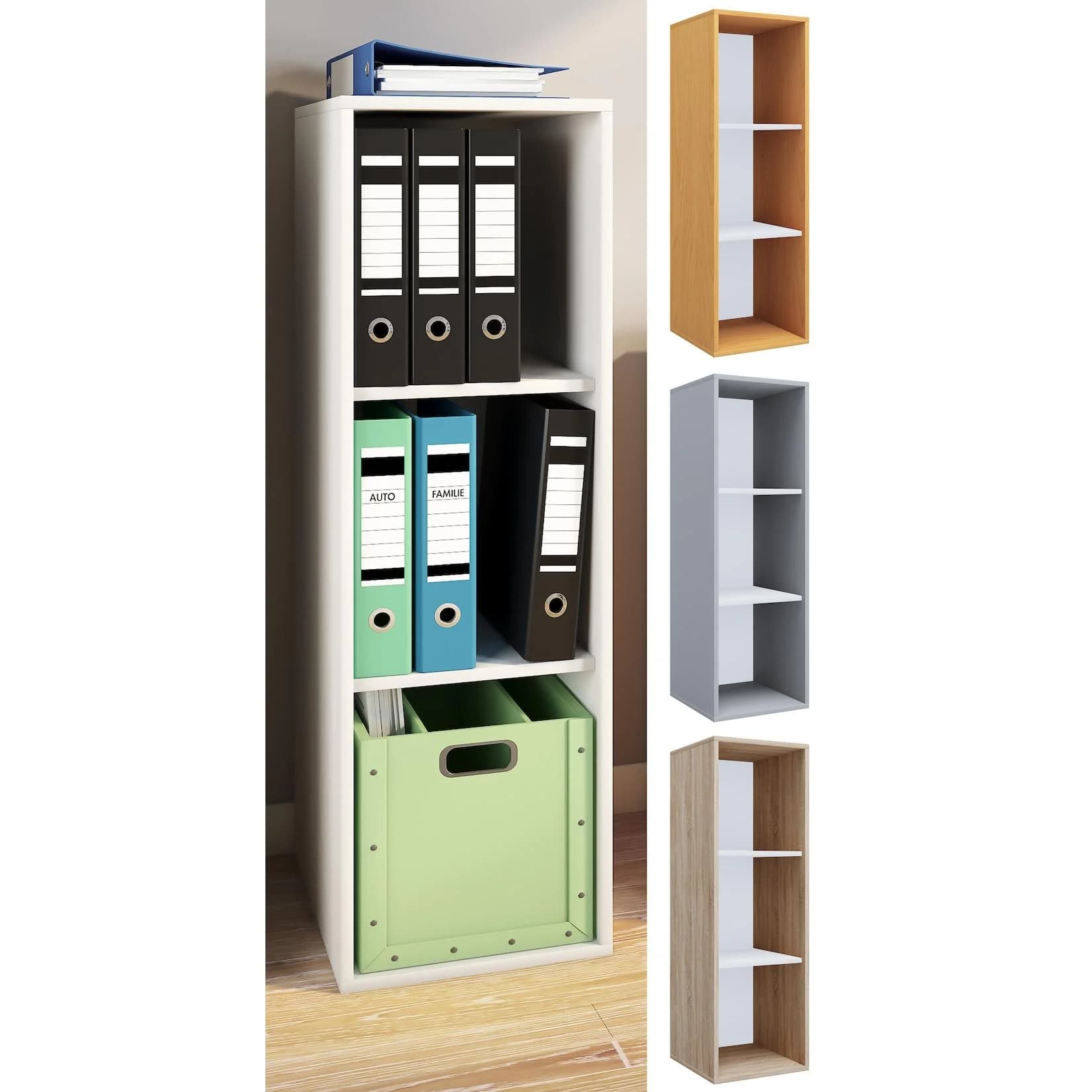 VCM Bücherregal Lona I 3f Braun Holzoptik Büroregal