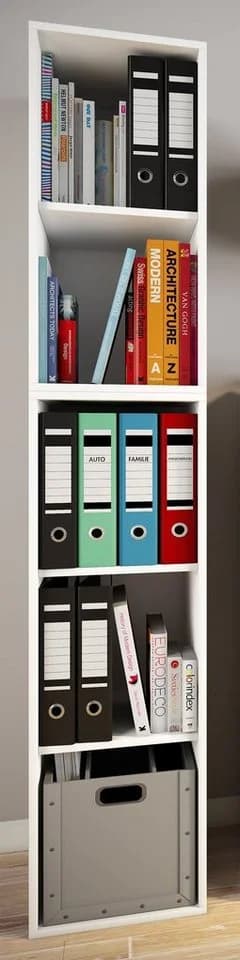 VCM Bücherregal Lona I 5f Weiß Holzregal Büro Ordner - Bild 3