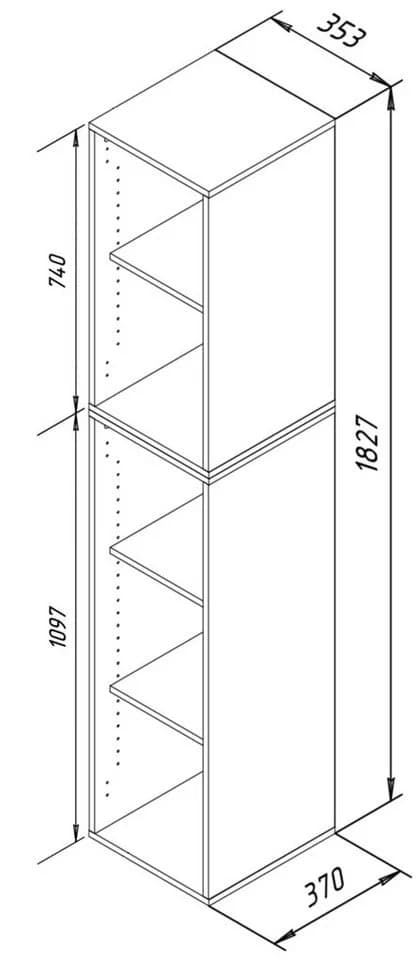 VCM Bücherregal Lona I 5f Braun Holz Büroregal mit 5 Fächern - Bild 5