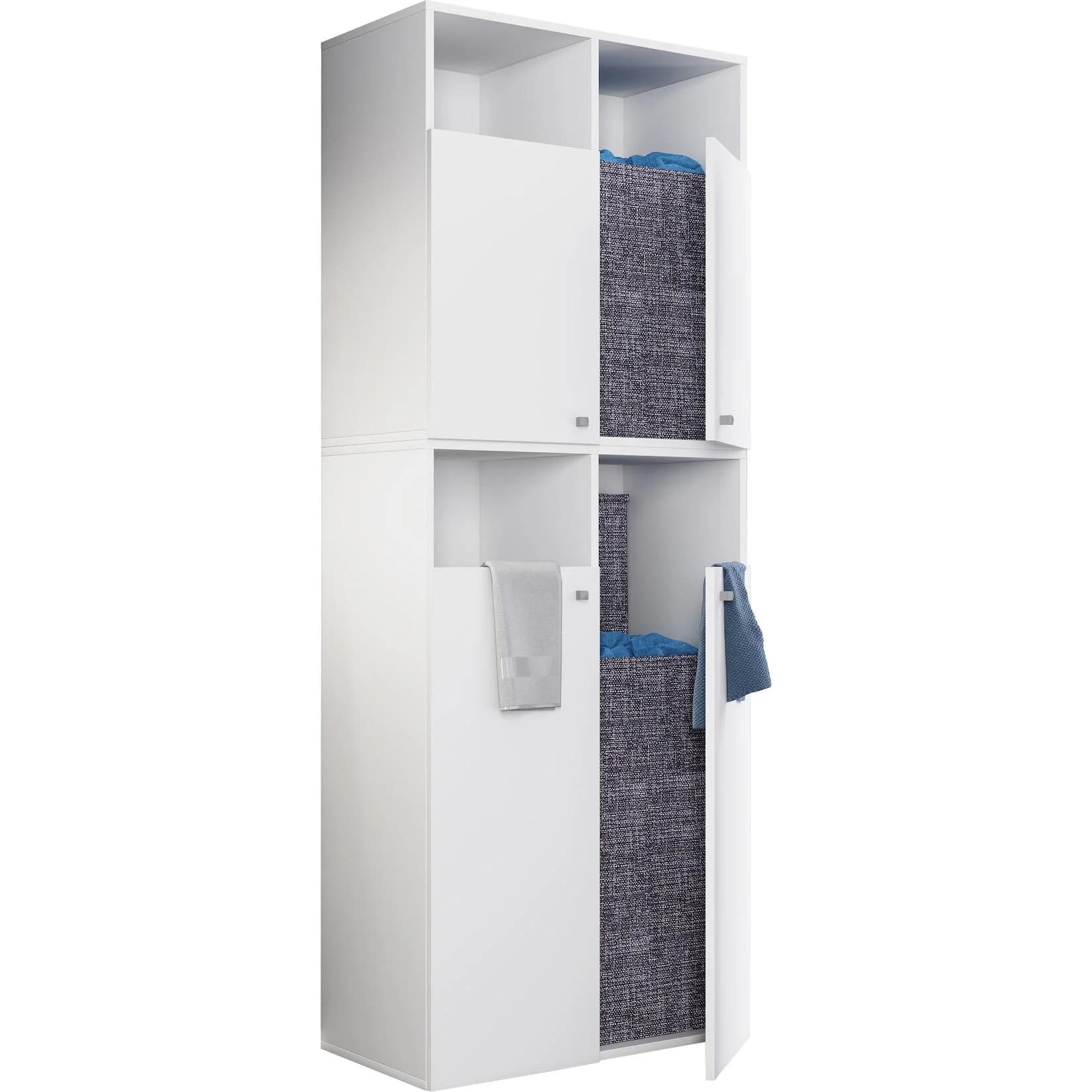 VCM Wäscheschrank Dreso XXL 4f Weiß