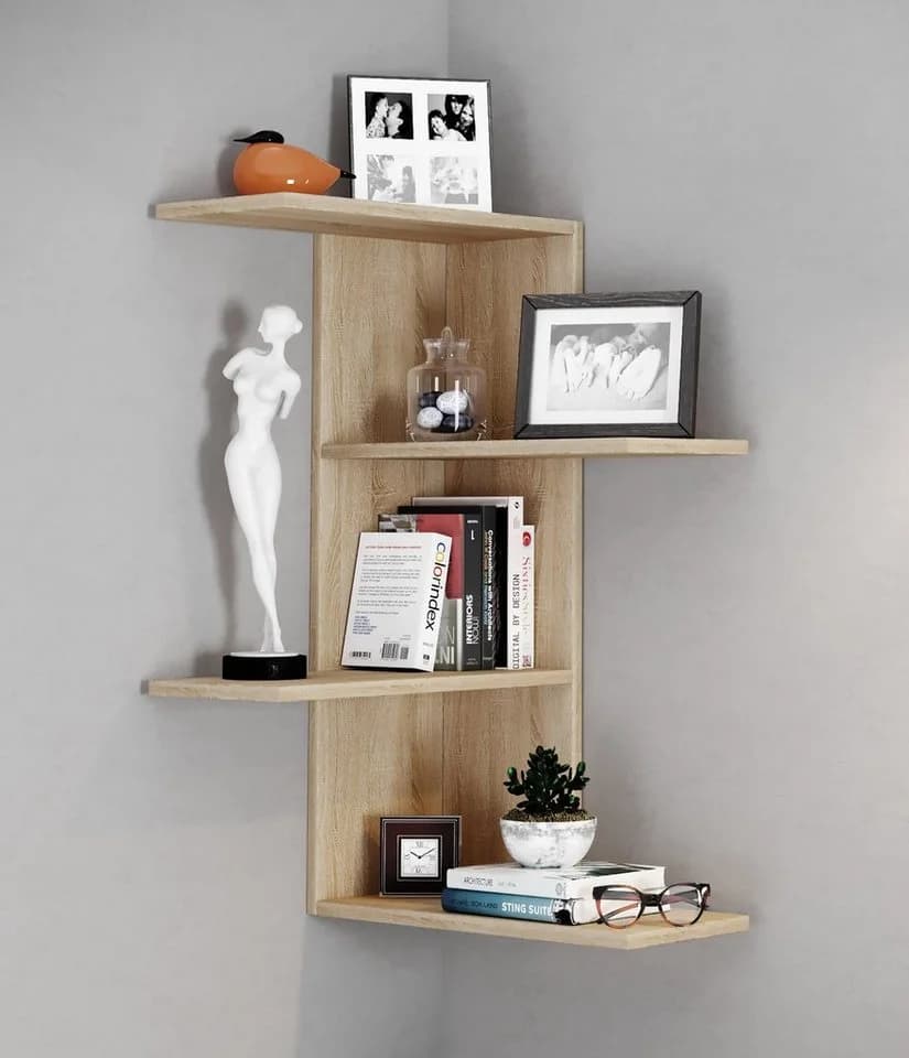 VCM Wandregal Balos Hängend Braun Sonoma-Eiche Modern - Bild 2