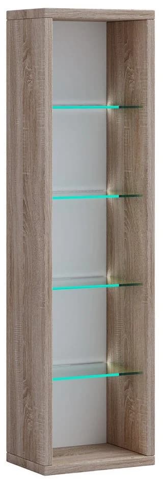 VCM Standregal Rasato L Braun Sonoma-Eiche CD DVD Aufbewahrung