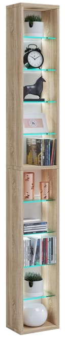 VCM Standregal Rasato XL Holz CD DVD Aufbewahrung Braun Bild 2