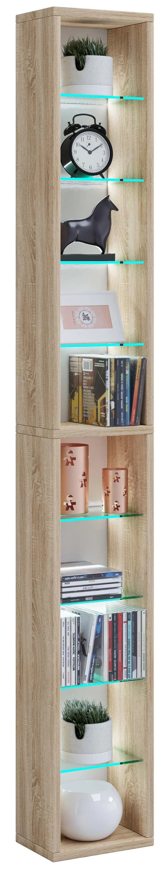 VCM Standregal Rasato XL Holz CD DVD Aufbewahrung Braun - Bild 2