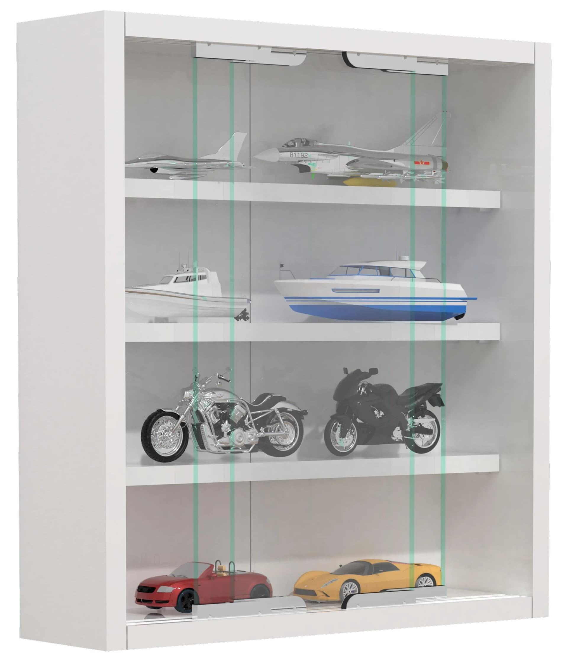 VCM Hängevitrine Agisa S Wandvitrine mit Glas-Schiebetüren - Bild 5