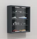 VCM Hängevitrine Agisa S Anthrazit mit Glas-Schiebetüren Bild 3