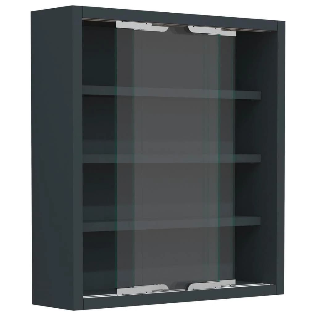 VCM Hängevitrine Agisa S Anthrazit mit Glas-Schiebetüren - Bild 5