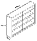 VCM Hängevitrine Agisa M Wandvitrine Weiß Bild 5