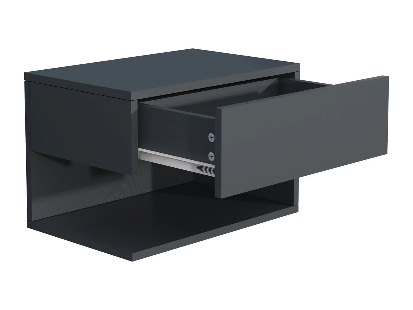 VCM Nachttisch Wandschublade Usal XL Anthrazit Wandboard - Bild 3