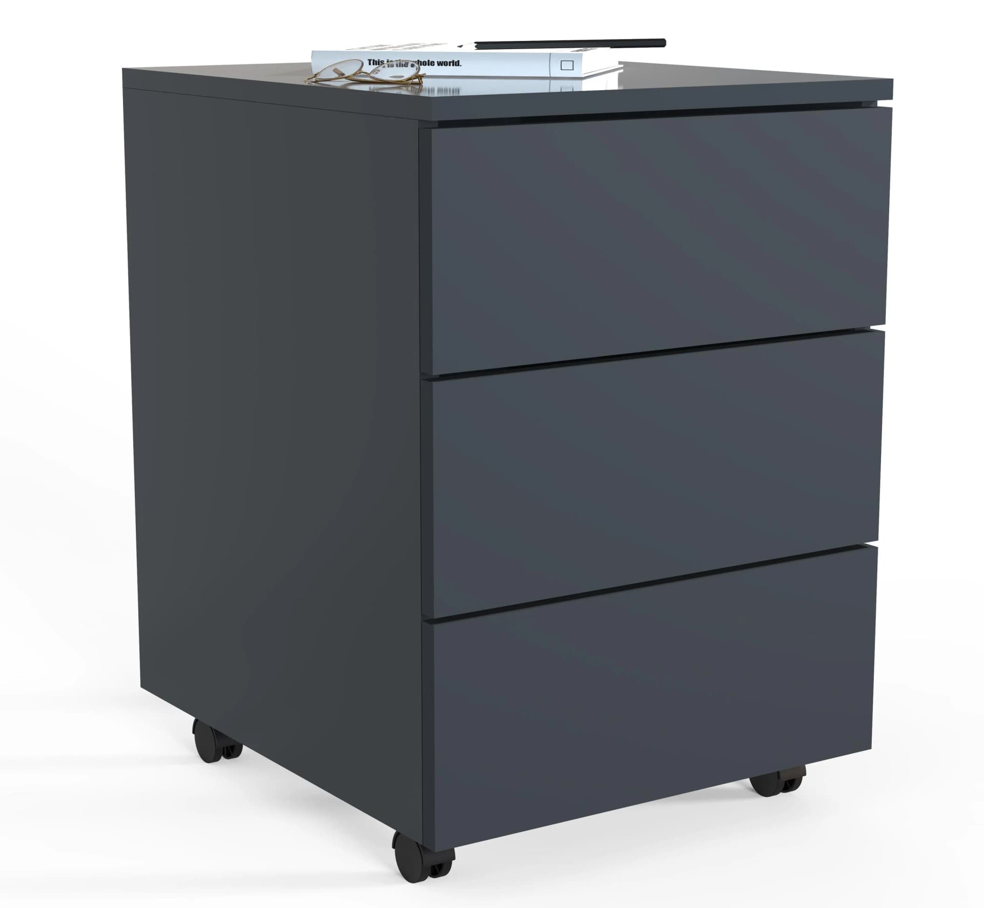 VCM Rollcontainer Dalosa 45 cm Anthrazit mit Schubladen - Bild 2