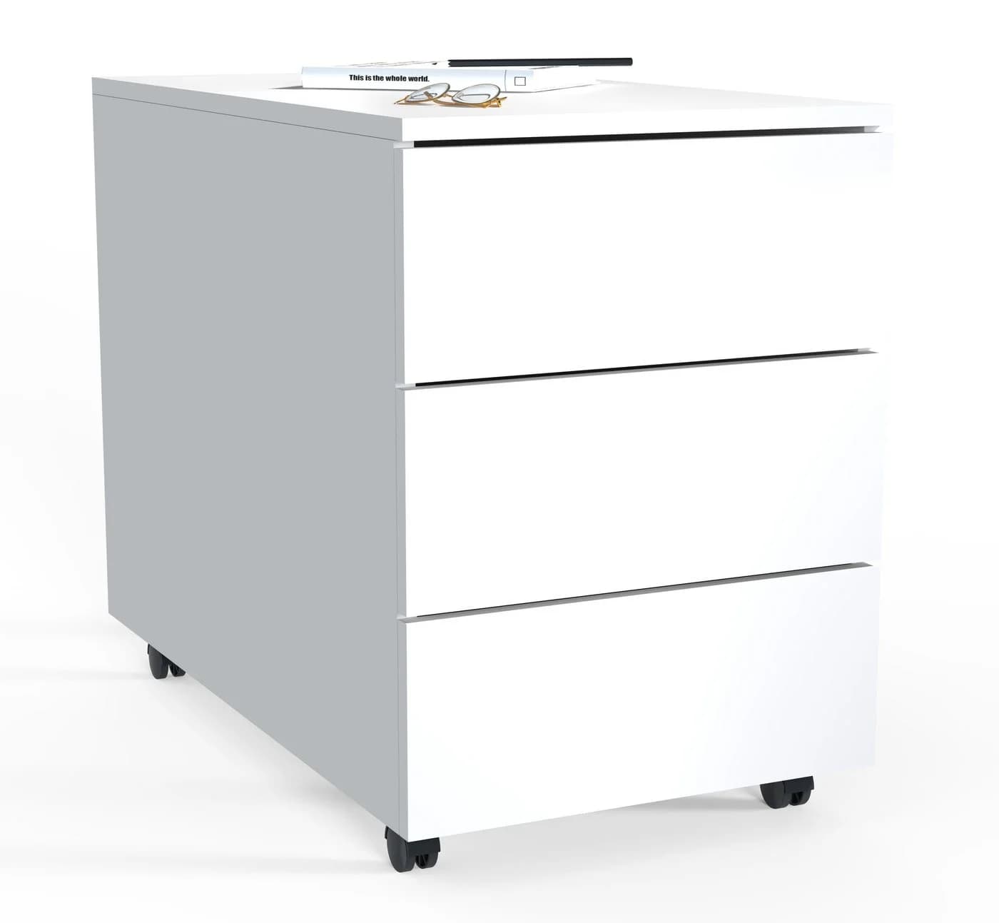 VCM Rollcontainer Dalosa 70 cm Weiß mit Schubladen - Bild 3