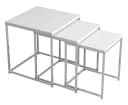 VCM 3-tlg. Tischset Weiß Metall MDF Couchtisch Set Bild 2