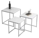 VCM 3-tlg. Tischset Weiß Metall MDF Couchtisch Set Bild 3