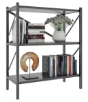 VCM Standregal Insasi Industrial Design Anthrazit Metall Holz Bild 2