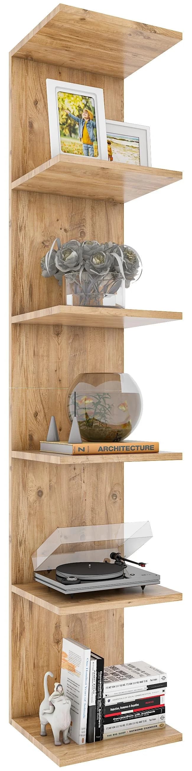 VCM Wandregal Lazas Braun Honig-Eiche Modernes Design - Bild 2