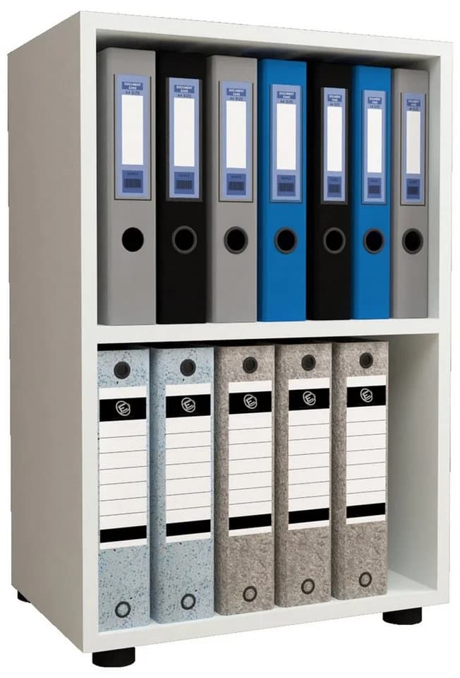 VCM Holzregal Ulas 2f Weiß Büroregal mit 2 Fächern - Bild 3
