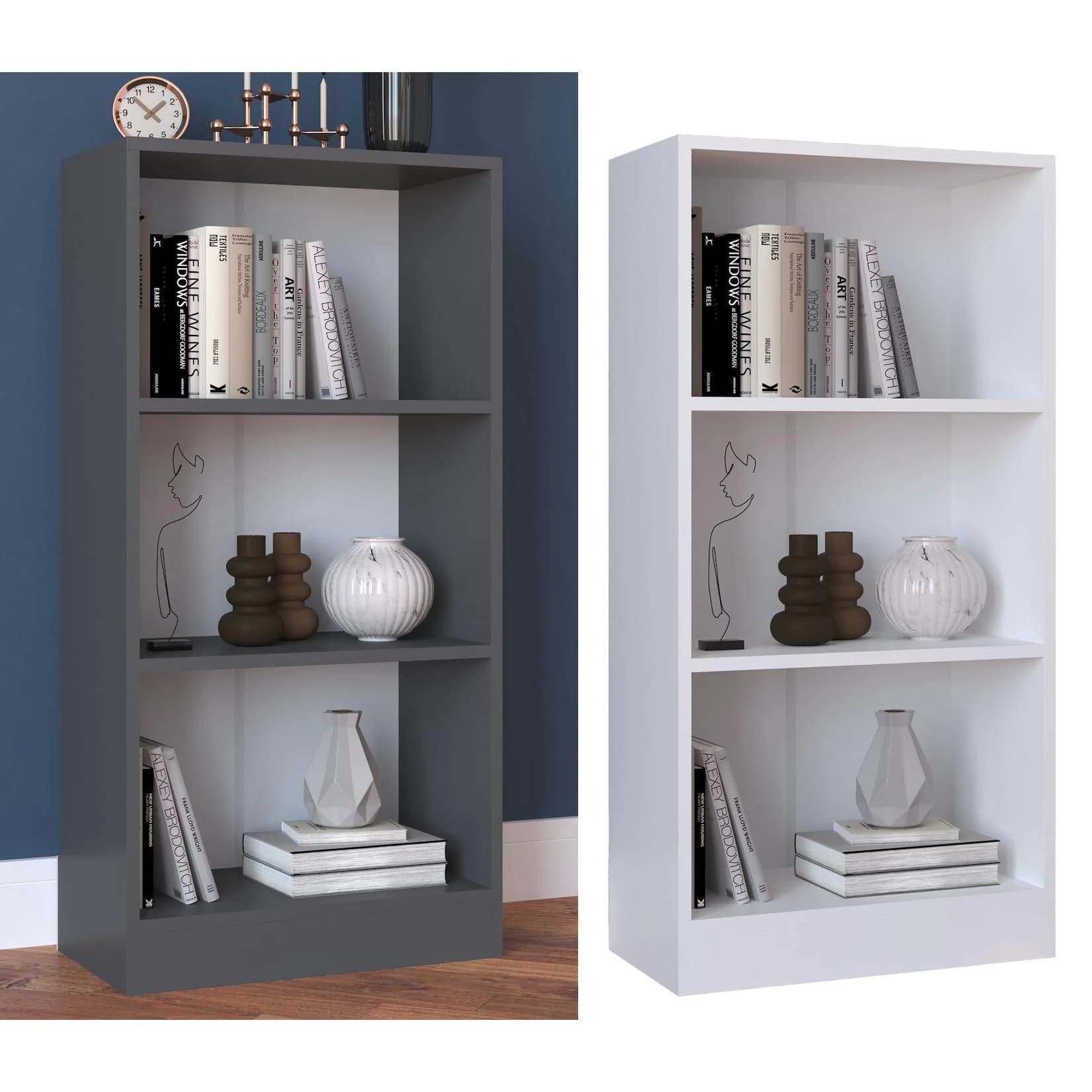 VCM Holz Aufbewahrung Stand Regal Bücherregal Dilos M 3-fach - Bild 1