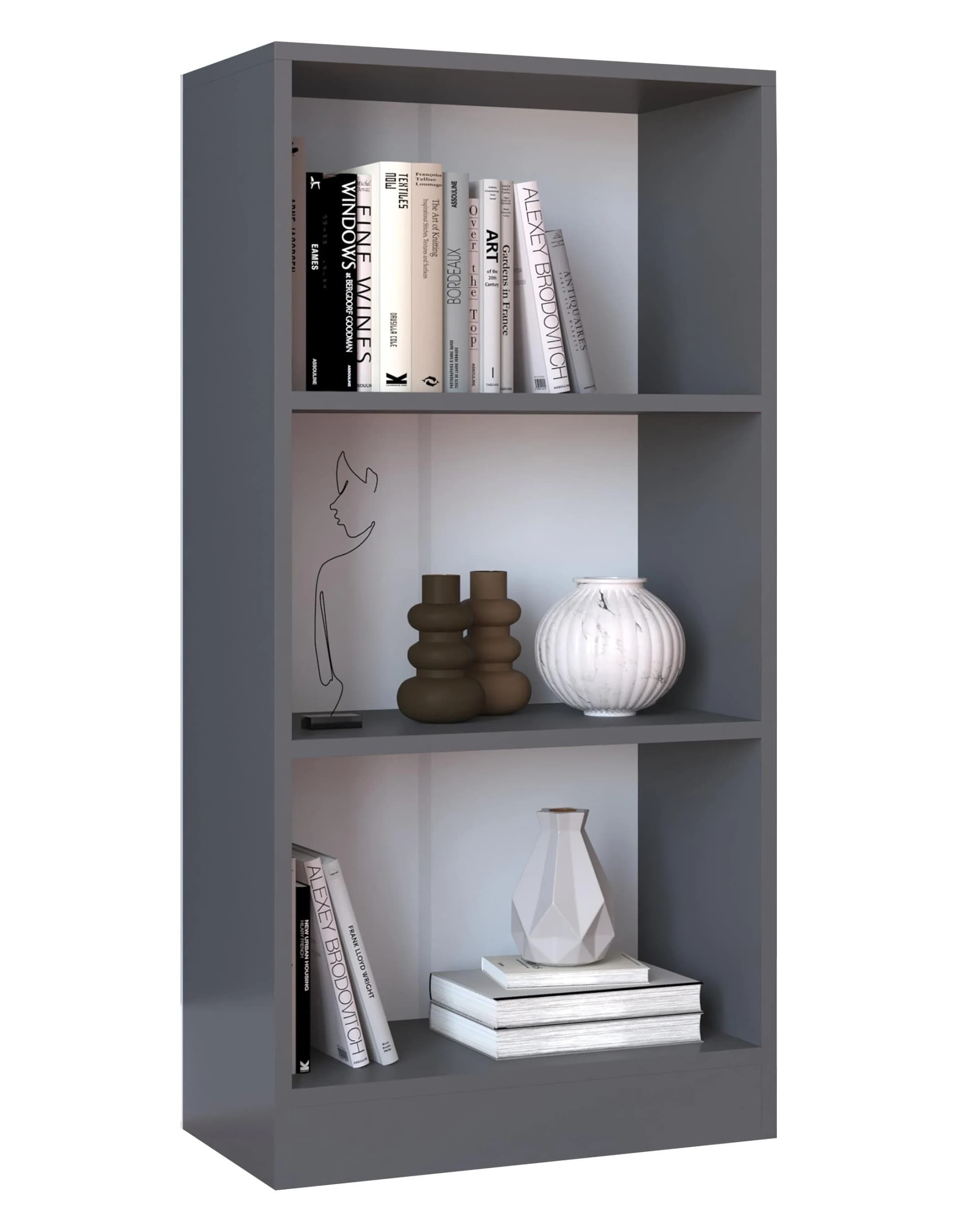 VCM Holz Aufbewahrung Stand Regal Bücherregal Dilos M 3-fach - Bild 2
