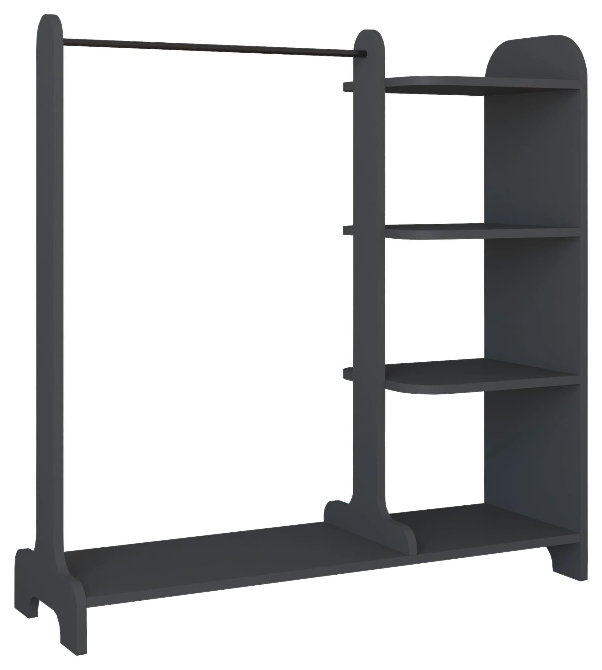 VCM Kleiderschrank Lempu M Anthrazit Offenes Kleiderregal - Bild 2