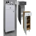 VCM Badschrank Nilosi Midischrank Schwarz/Weiß Anthrazit Bild 1