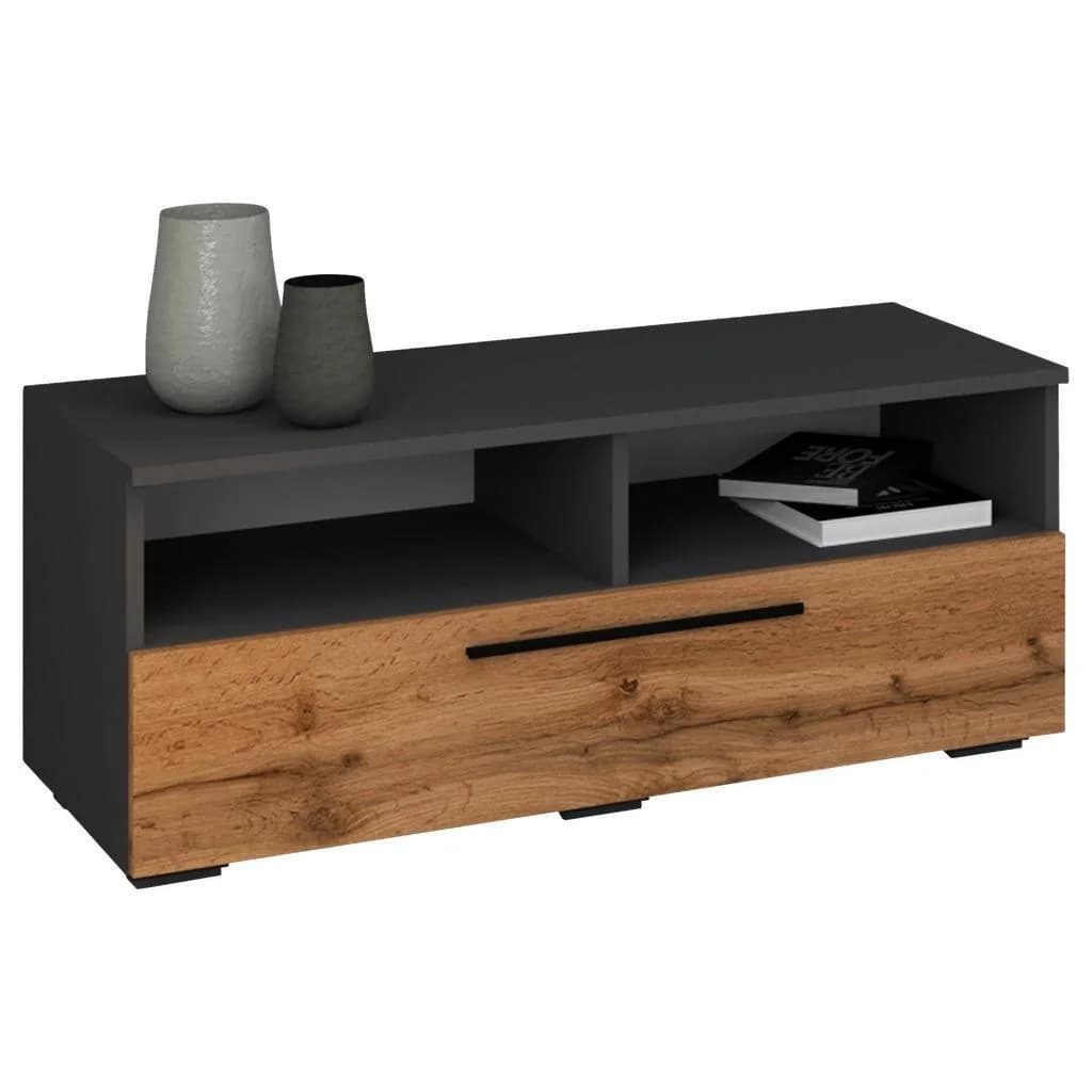 Mid.you Lowboard Anthrazit Honigeiche Metall - Bild 2