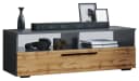VCM TV-Lowboard Arila XL Holz Fernsehschrank Anthrazit Honig-Eiche Bild 3