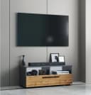 VCM TV-Lowboard Arila XL Holz Fernsehschrank Anthrazit Honig-Eiche Bild 4