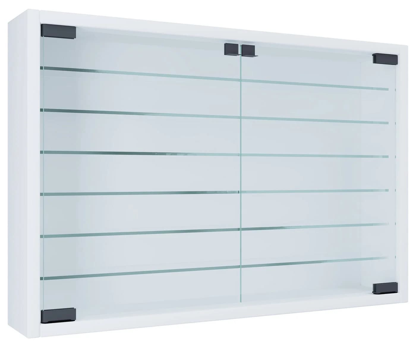 VCM Wandvitrine Mandosa XL Weiß Glas ESG-Sicherheitsglas - Bild 2