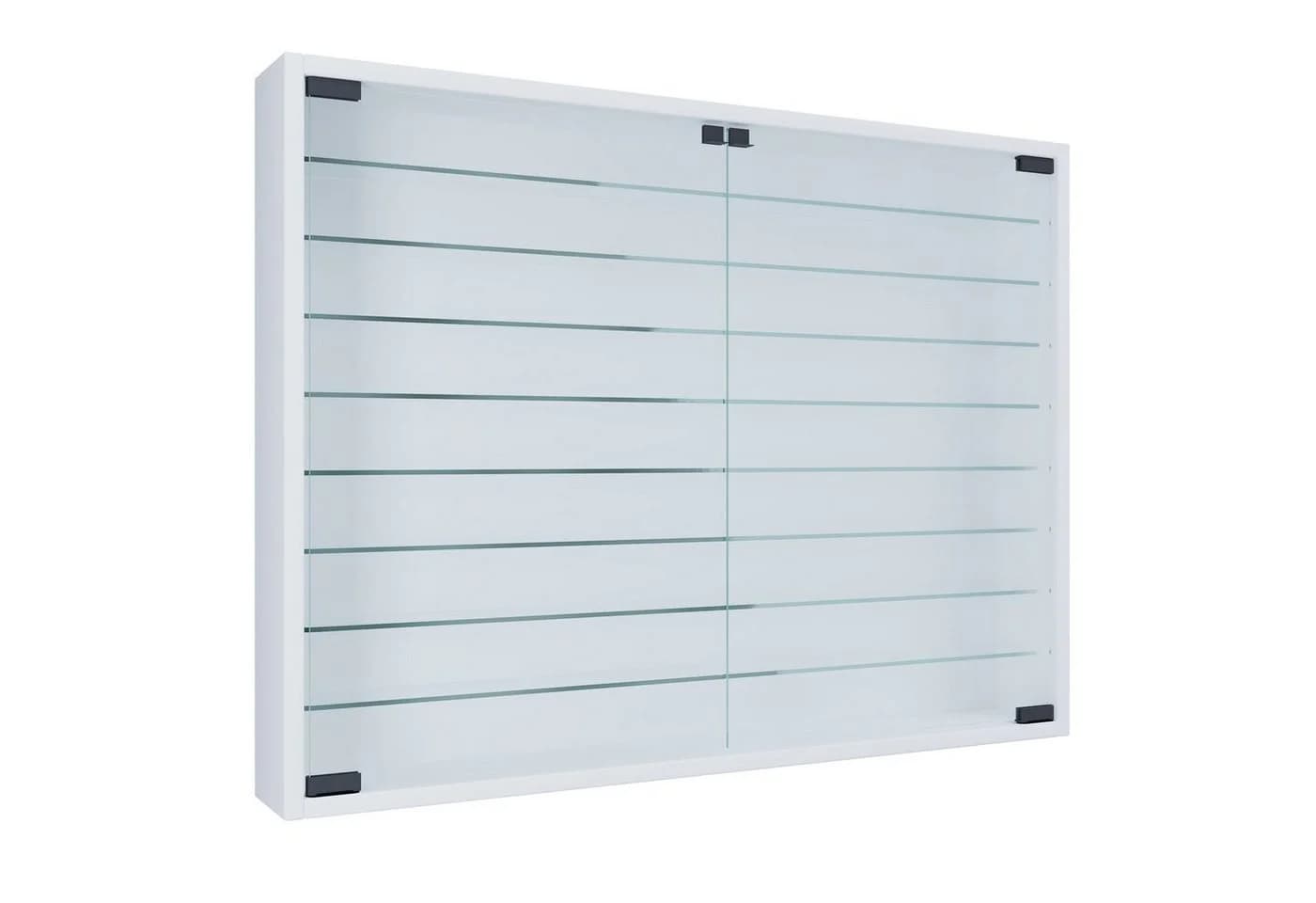 VCM Hängevitrine Mandosa XXL Weiß Glas 8 Fächer - Bild 2